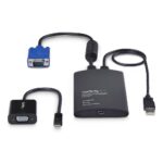 StarTech.com Portable USB Crash Cart Adapter for Servers, VGA/Mini DisplayPort KVM Console, Black