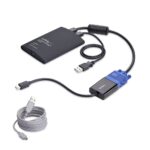 StarTech.com Portable USB Crash Cart Adapter for Servers, VGA/Mini DisplayPort KVM Console, Black