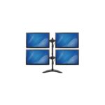 StarTech.com Quad-Monitor Desktop Stand 13-27" Articulating Freestanding, 4 Displays, 8kg Max, Black