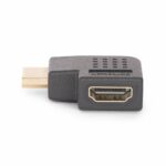 StarTech.com Right Angle HDMI 2.0 Adapter Male to Female, 90-Degree Angled Port Saver, 4K 60Hz, Black