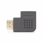StarTech.com Right Angle HDMI 2.0 Adapter Male to Female, 90-Degree Angled Port Saver, 4K 60Hz, Black
