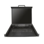 StarTech.com RKCONS1908K 8 Port Rackmount KVM Console with 19" 1280x1024 LCD Monitor - Black