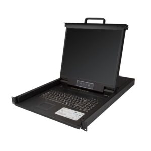 StarTech.com RKCONS1908K 8 Port Rackmount KVM Console with 19" 1280x1024 LCD Monitor - Black