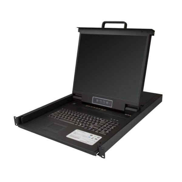 StarTech.com RKCONS1908K 8 Port Rackmount KVM Console with 19" 1280x1024 LCD Monitor - Black