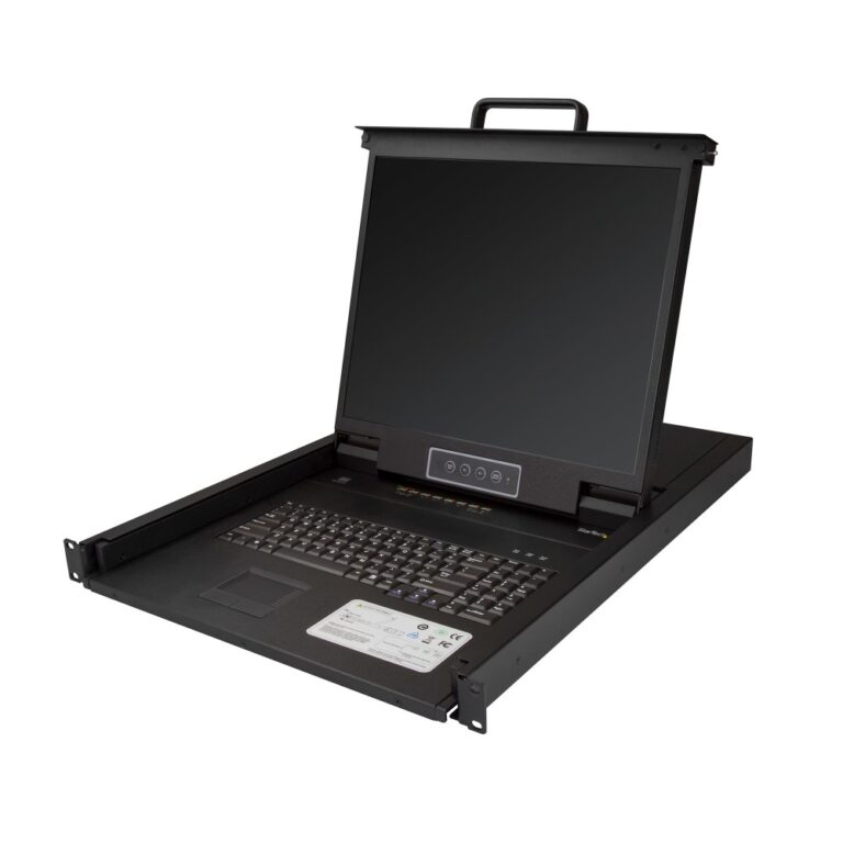 StarTech.com RKCONS1908K 8 Port Rackmount KVM Console with 19" 1280x1024 LCD Monitor - Black