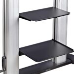 StarTech.com Rolling TV Cart for 60-100" Screens up to 100kg, Hand Crank Height Adjustable, Black/Silver