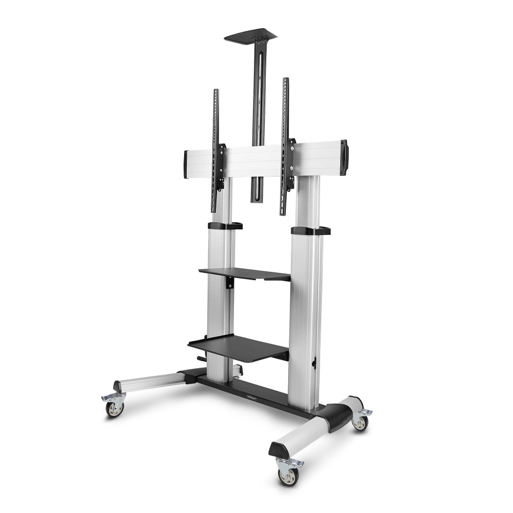 StarTech.com Rolling TV Cart for 60-100" Screens up to 100kg, Hand Crank Height Adjustable, Black/Silver StarTech.com Rolling TV Cart for 60-100" Screens up to 100kg, Hand Crank Height Adjustable, Black/Silver