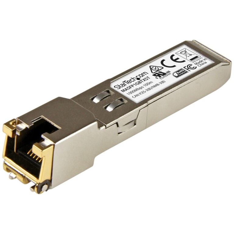 StarTech.com SFP Module for Cisco Meraki MA-SFP-1GB-TX, 1000BASE-T, RJ45, 100m, Copper, Silver
