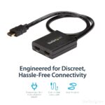 StarTech.com ST122HD4KU 4K HDMI 2-Port Video Splitter - USB Powered - 3840x2160 30Hz - Black