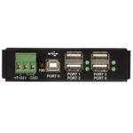 StarTech.com ST4200USBM 4-Port USB 2.0 Industrial Hub - Metal, DIN Rail/Wall Mountable, Black