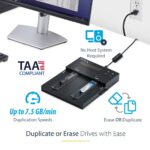 StarTech.com Standalone M.2 SATA & NVMe Duplicator & Eraser for 2.5/3.5" SATA Drives - Black