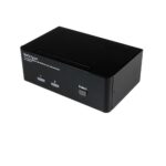 StarTech.com SV231DPDDUA 2 Port Dual DisplayPort KVM Switch with Audio & USB 2.0 Hub, 4K 3840x2400, TAA, Black
