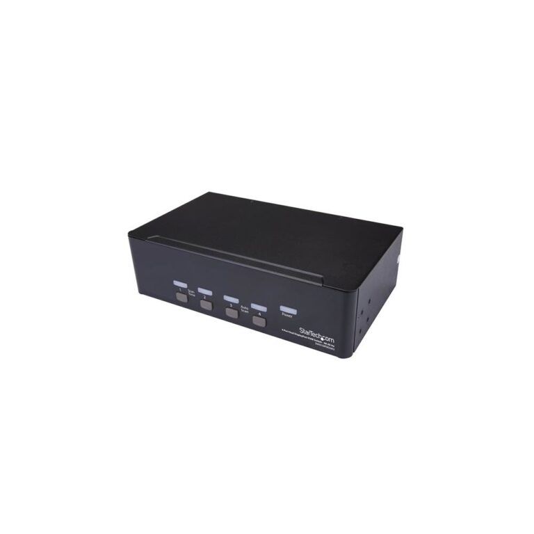 StarTech.com SV431DPDDUA2 4-Port Dual DisplayPort KVM Switch 4K 60Hz - TAA - Black