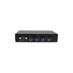 StarTech.com SV431DPU3A2 4-Port DisplayPort KVM Switch with USB 3.0 Hub, 4K 30Hz, TAA, Black