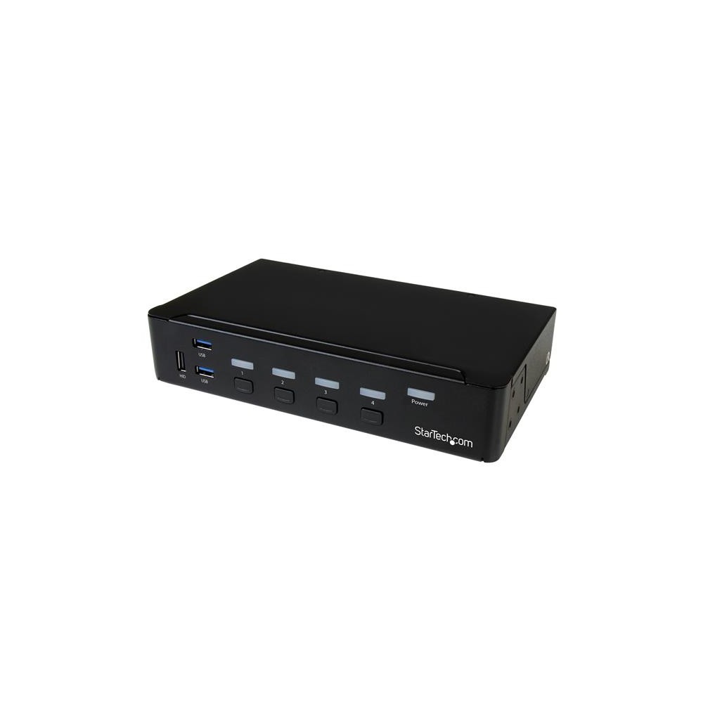 StarTech.com SV431DPU3A2 4-Port DisplayPort KVM Switch with USB 3.0 Hub, 4K 30Hz, TAA, Black StarTech.com SV431DPU3A2 4-Port DisplayPort KVM Switch with USB 3.0 Hub, 4K 30Hz, TAA, Black