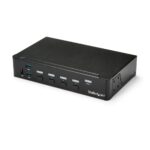StarTech.com SV431HDU3A2 4-Port HDMI KVM Switch, USB 3.0 Hub, 1080p, Black