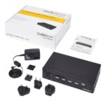 StarTech.com SV431HDU3A2 4-Port HDMI KVM Switch, USB 3.0 Hub, 1080p, Black