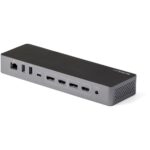 StarTech.com Thunderbolt 3 USB-C Docking Station Dual HDMI DisplayPort 4K 60Hz 96W PD Black/Grey