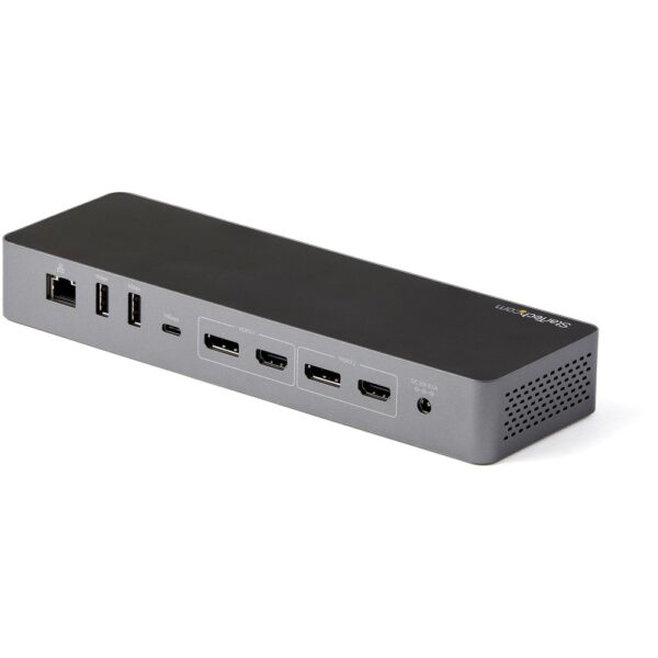 StarTech.com Thunderbolt 3 USB-C Docking Station Dual HDMI DisplayPort 4K 60Hz 96W PD Black/Grey