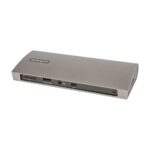 StarTech.com Thunderbolt 4 Dual 4K 60Hz Dock, 96W PD, 3x USB-A 10Gbps, Card Reader, Black/Grey