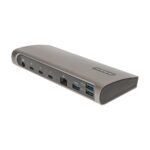 StarTech.com Thunderbolt 4 Dual 4K 60Hz Dock, 96W PD, 3x USB-A 10Gbps, Card Reader, Black/Grey