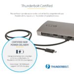 StarTech.com Thunderbolt 4 Dual 4K 60Hz Dock, 96W PD, 3x USB-A 10Gbps, Card Reader, Black/Grey