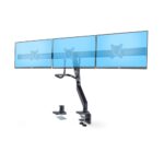 StarTech.com Triple Monitor Arm Crossbar for up to 3x 27" Screens, VESA 75/100, Black/Silver
