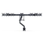 StarTech.com Triple Monitor Arm Crossbar for up to 3x 27" Screens, VESA 75/100, Black/Silver