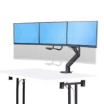 StarTech.com Triple Monitor Arm Crossbar for up to 3x 27" Screens, VESA 75/100, Black/Silver