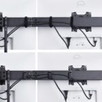 StarTech.com Triple Monitor Arm Crossbar for up to 3x 27" Screens, VESA 75/100, Black/Silver
