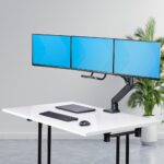 StarTech.com Triple Monitor Arm Crossbar for up to 3x 27" Screens, VESA 75/100, Black/Silver