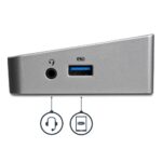 StarTech.com Triple-Monitor USB 3.0 Docking Station 4K HDMI 2x DisplayPort 5x USB-A Black/Silver