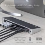 StarTech.com Triple-Monitor USB 3.0 Docking Station 4K HDMI 2x DisplayPort 5x USB-A Black/Silver