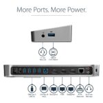StarTech.com Triple-Monitor USB 3.0 Docking Station 4K HDMI 2x DisplayPort 5x USB-A Black/Silver