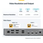 StarTech.com Triple-Monitor USB-C Docking Station, 140W Charging, 4K 60Hz HDMI/DisplayPort, Grey
