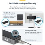 StarTech.com Triple-Monitor USB-C Docking Station, 140W Charging, 4K 60Hz HDMI/DisplayPort, Grey