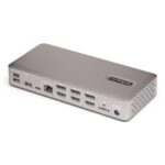 StarTech.com Triple-Monitor USB4 Docking Station, 4K 60Hz, 100W PD, 2.5GbE, Grey