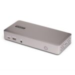 StarTech.com Triple-Monitor USB4 Docking Station, 4K 60Hz, 100W PD, 2.5GbE, Grey