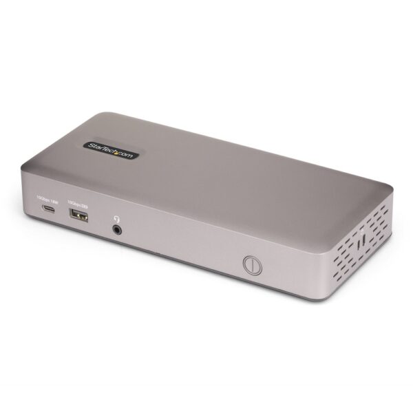 StarTech.com Triple-Monitor USB4 Docking Station, 4K 60Hz, 100W PD, 2.5GbE, Grey