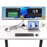 StarTech.com Triple-Monitor USB4 Docking Station, 4K 60Hz, 100W PD, 2.5GbE, Grey