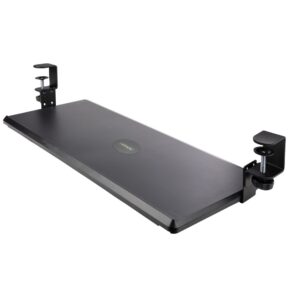 StarTech.com Under-Desk Keyboard Tray Clamp-on Ergonomic Holder, 12kg, 700 x 310mm, Black