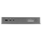 StarTech.com Universal Laptop Docking Station, Hybrid USB-C & USB-A, Dual 4K 60Hz DP/HDMI, 100W PD, 4x USB Hub, GbE, Black/Grey