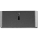 StarTech.com Universal Laptop Docking Station, Hybrid USB-C & USB-A, Dual 4K 60Hz DP/HDMI, 100W PD, 4x USB Hub, GbE, Black/Grey