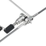 StarTech.com Universal Laptop Lock, 2m Carbon Steel Keyed Security Cable for Noble Wedge/Nano/K-Slot, Black/Silver