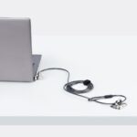 StarTech.com Universal Laptop Lock, 2m Carbon Steel Keyed Security Cable for Noble Wedge/Nano/K-Slot, Black/Silver