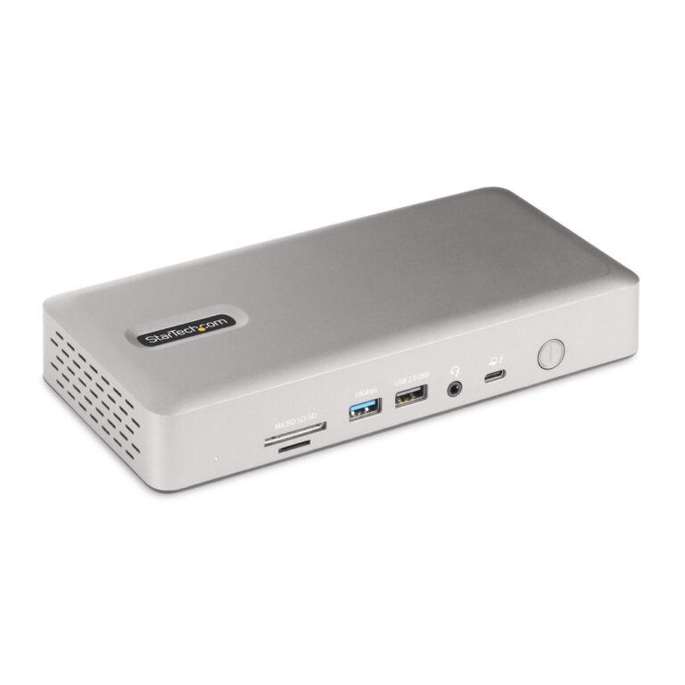 StarTech.com Universal USB4 & Thunderbolt 4 Docking Station, Quad Display, 98W Power Delivery, Grey
