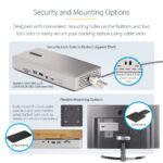 StarTech.com Universal USB4 & Thunderbolt 4 Docking Station, Quad Display, 98W Power Delivery, Grey