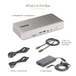 StarTech.com Universal USB4 & Thunderbolt 4 Docking Station, Quad Display, 98W Power Delivery, Grey