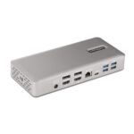 StarTech.com Universal USB4 & Thunderbolt 4 Docking Station, Quad Display, 98W Power Delivery, Grey