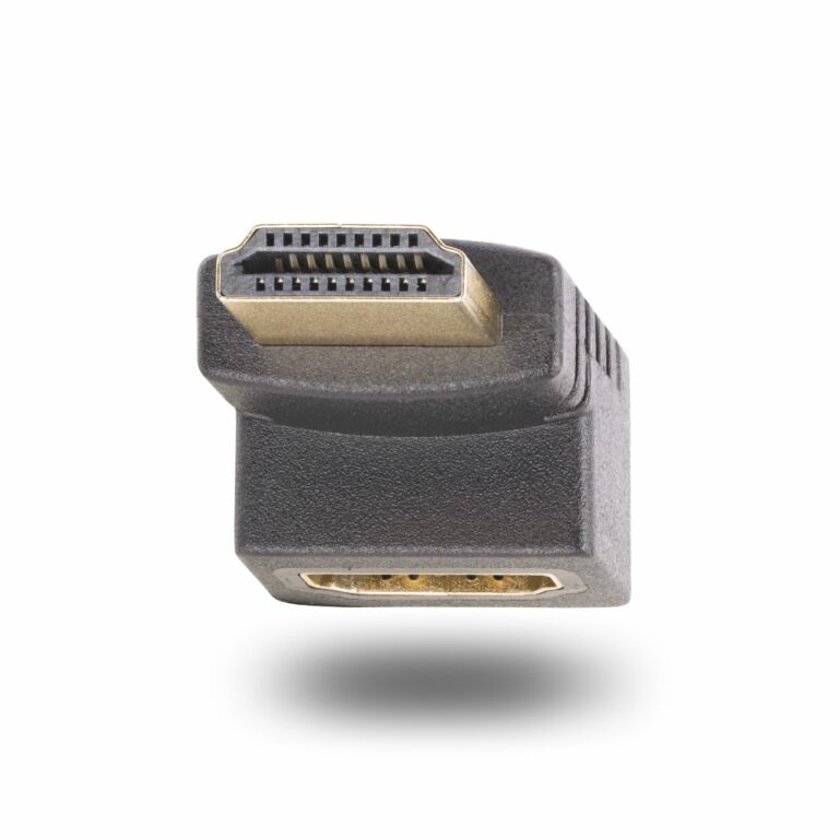 StarTech.com Up Angle HDMI 2.0 Adapter, Male to Female, 4K 60Hz, 18Gbps, Black